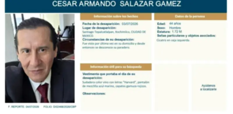 Buscan a César Armando Salazar Gamez desaparecido en Xochimilco CDMX