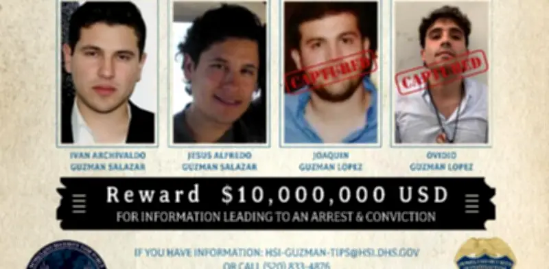 EU llama 'hermanos infames' a Los Chapitos y ofrece 10 mdd por captura