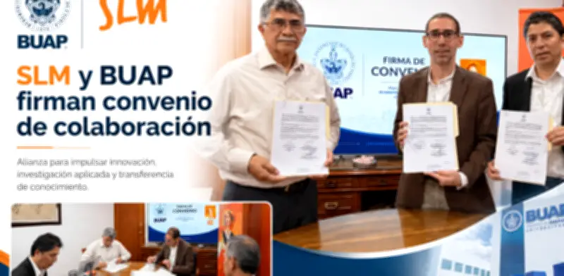 SLM y BUAP firman convenio para impulsar innovación tecnológica e investigación aplicada