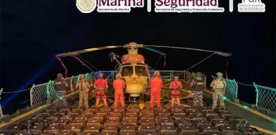 Marina asegura 2.99 toneladas de cocaína y detiene a 4 en Oaxaca