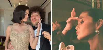 Selena Gomez deslumbra con vestido dorado de Oscar de la Renta en boda de Taylor Swift